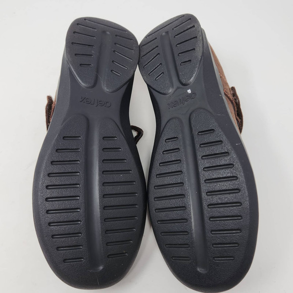 Aetrex Womens Julie Wrap Around Mary Jane Flats 8 D Comfort Shoes Brown Orange - Picture 9 of 9